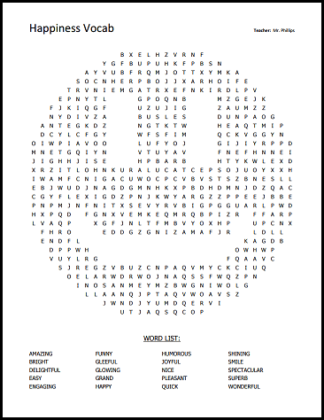 printable word search